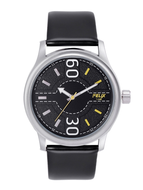 

FELIX Men Black Dial & Leather Straps Analogue Watch F90520GYL