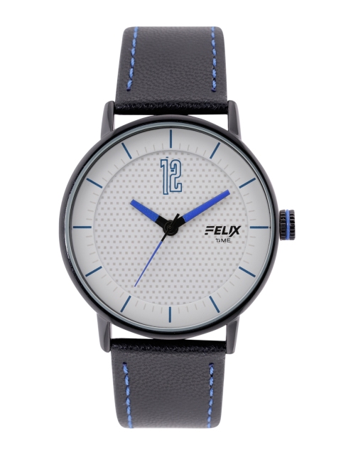 

FELIX Men White Textured Leather Analogue Watch F3224GBBL