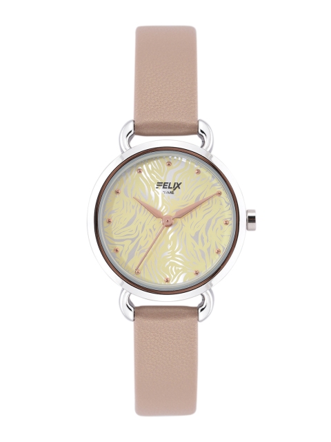 

FELIX Women White Printed Analogue Watch F90547LBG, Beige