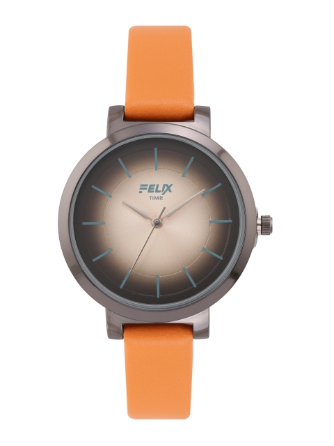 

FELIX Women Beige & Orange Leather Analogue Watch F90130LBRB