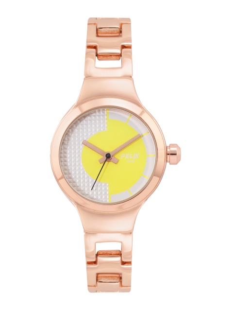

FELIX Women Yellow & White Analogue Watch F90226LCYL