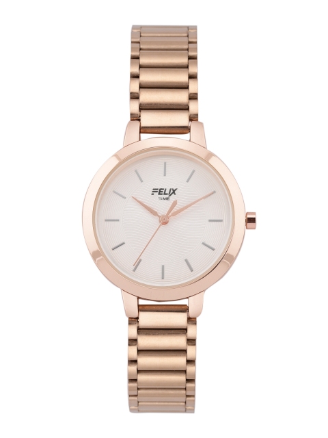 

FELIX Women White & Gold-Toned Stainless Steel Bracelet Style Analogue Watch F90205LCWH