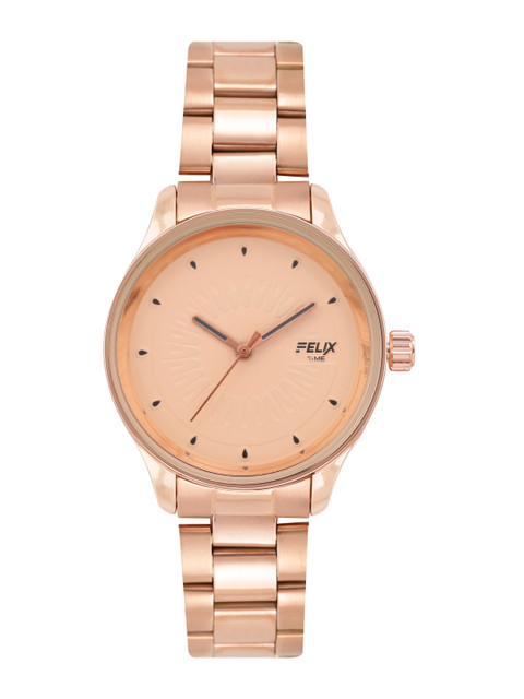 

FELIX Women Copper-Toned Stainless Steel Bracelet Style Analogue Watch F90521LCO
