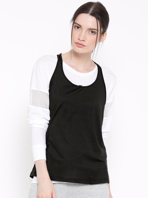

FOREVER 21 Women Black Solid Tank Top