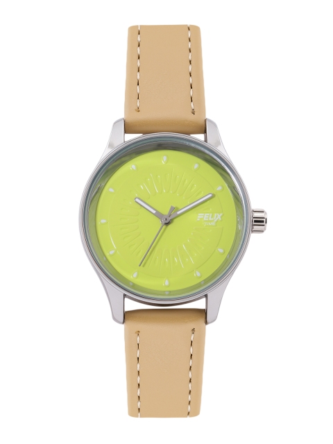 

FELIX Women Neon Green Leather Analogue Watch F90521BLGE, Lime green