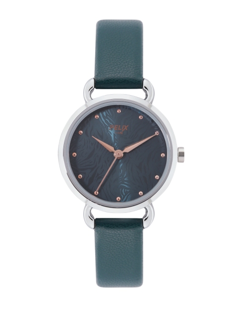 

FELIX Women Green Leather Straps Analogue Watch F90547LDGE