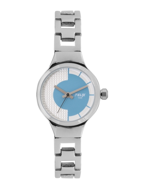 

FELIX Women Blue Textured Dial & Bracelet Style Jewelry Clasp Analogue Watch F90226LSBL