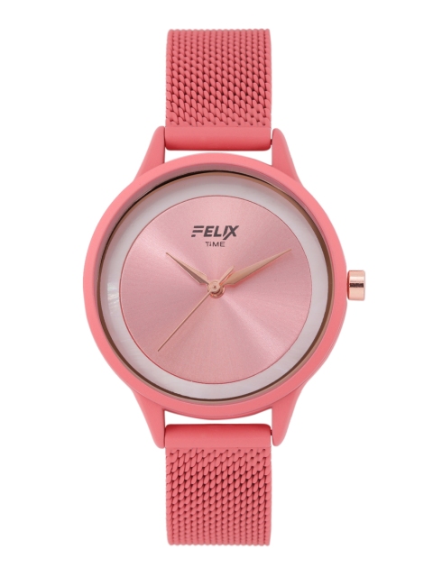 

FELIX Women Pink Stainless Steel Cuff Straps Analogue Watch F9081LDPI