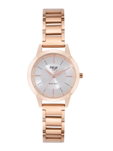 

FELIX Women White Dial & Stainless Steel Bracelet Style Straps Analogue Watch F90522LCWH