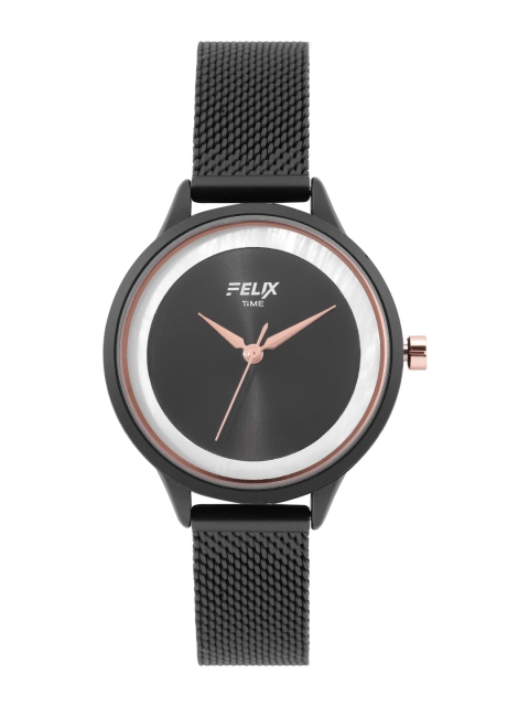 

FELIX Women Black Stainless Steel Cuff Straps Analogue Watch F9081LBK