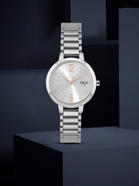 

FELIX Women White Dial & Stainless Steel Bracelet Style Analogue Watch F90203LWH