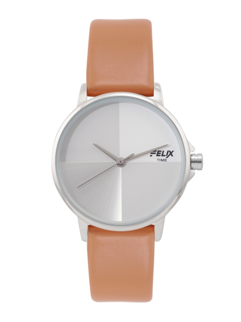 

FELIX Women White Dial & Brown Leather Straps Analogue Watch