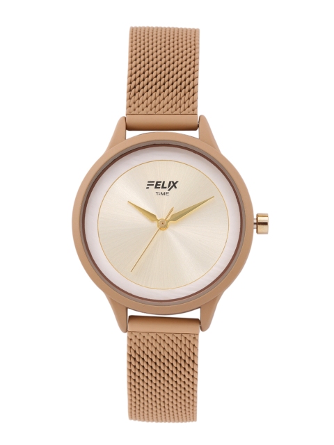 

FELIX Women Off-White & Beige Bracelet Style Analogue Watch F9081LBG