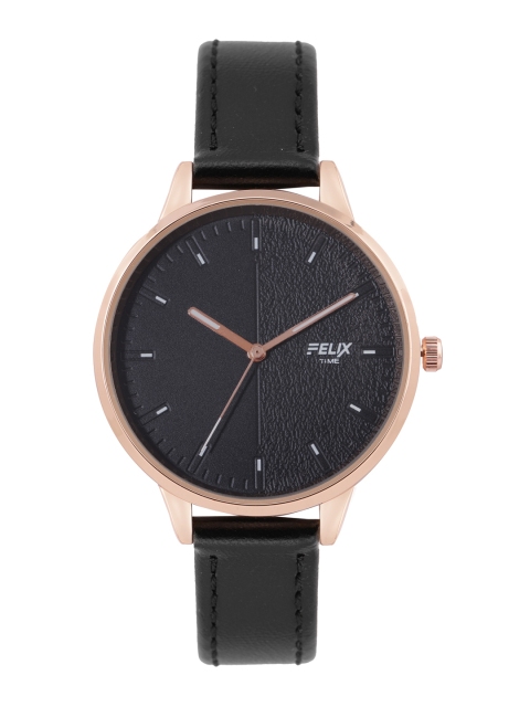 

FELIX Women Black Leather Straps Analogue Watch F90535LCBK