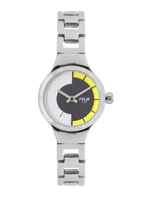 

FELIX Women Multicolored Dial & Silver-Toned Stainless Steel Cuff Analogue Watch F90226LYL, Multi
