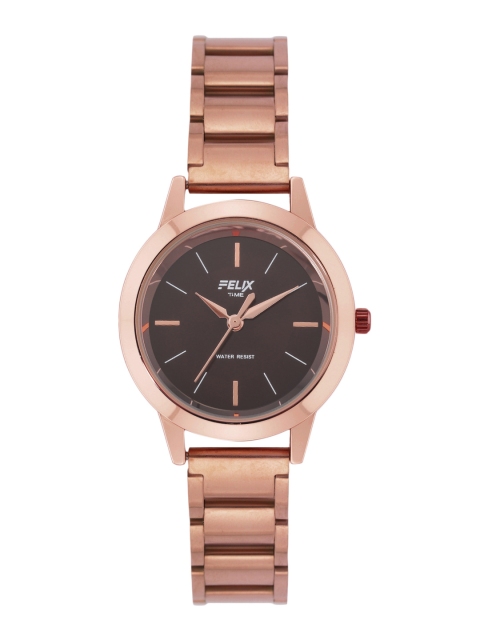 

FELIX Women Brown Stainless Steel Bracelet Style Straps Analogue Watch F90522LBCO