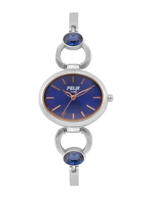 

FELIX Women Navy Blue & Silver-Toned Embellished Bracelet Style Analogue Watch F90143LWBL