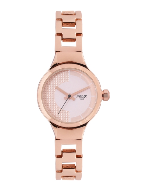 

FELIX Women Rose Gold-Toned Stainless Steel Cuff Straps Analogue Watch F90226LCO