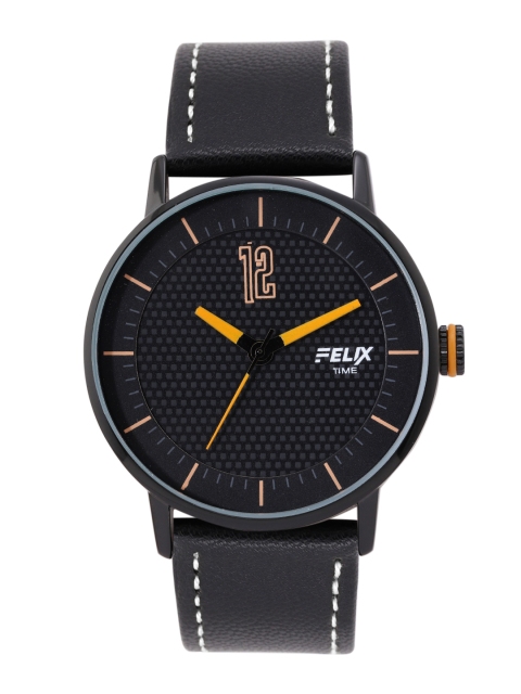 

FELIX Men Black Leather Straps Analogue Watch F3224GBBO