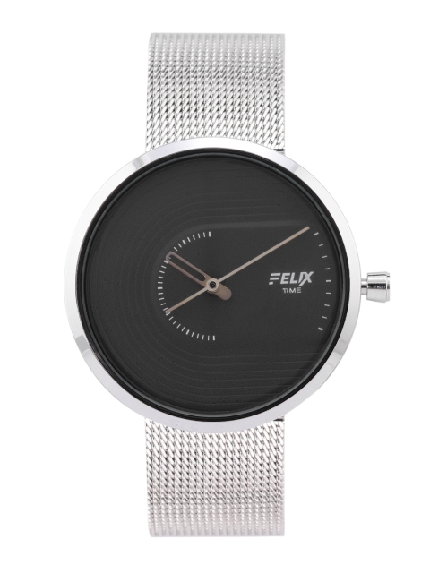 

FELIX Men Black Dial & Silver-Toned Bracelet Style Straps Analogue Watch F90348GMBK