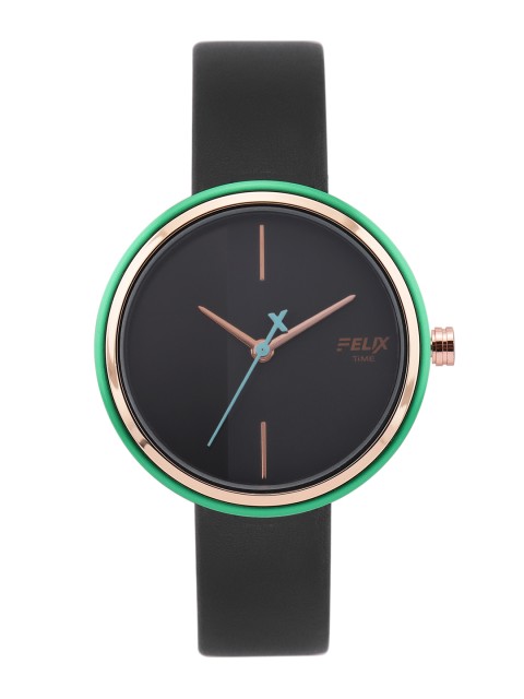 

FELIX Women Black Leather Analogue Watch F9076LCBK