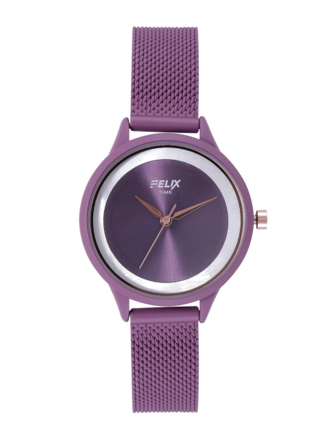 

FELIX Women Purple Stainless Steel Bracelet Style Straps Analogue Watch- F9081LPL
