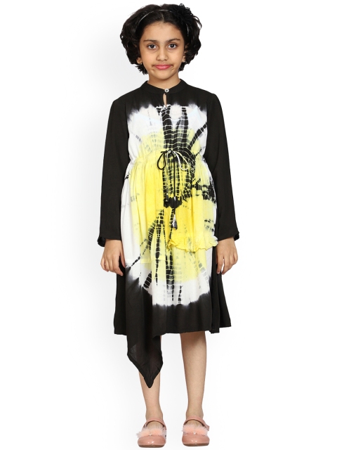 

KiddoPanti Yellow Tie and Dye Dyed Dress