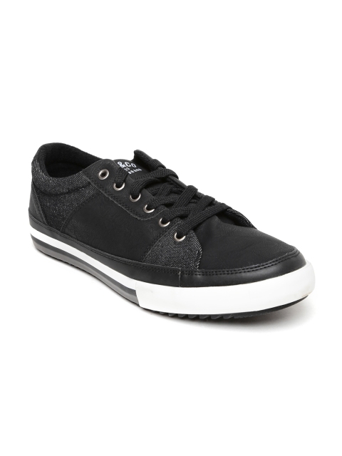 

ALCOTT Men Black Solid Tinta Unita Sneakers