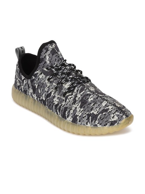 

Peter England Men Grey Printed PU Sneakers
