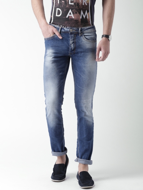 

ALCOTT Men Blue Skinny Fit Mid-Rise Clean Look Jeans