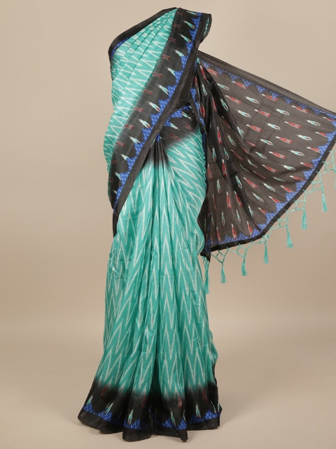 

Pothys Blue & Black Jute Silk Saree