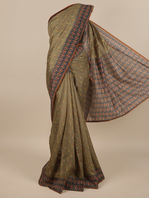 

Pothys Green & Blue Jute Silk Saree