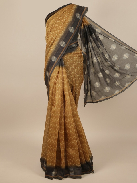 

Pothys Green & Black Jute Silk Saree