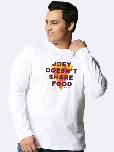 

Bewakoof Men White Joey Doesn't Share Cotton Printed T-shirt