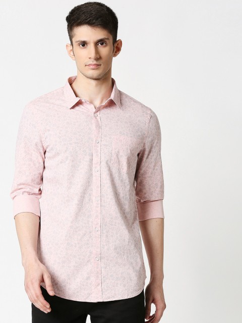 

Bewakoof Men Pink Floral Opaque Printed Casual Cotton Shirt