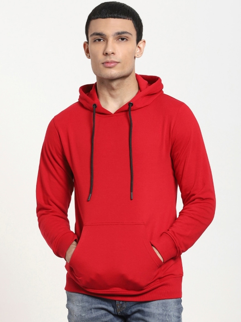 

Bewakoof Men Red Hooded Sweatshirt
