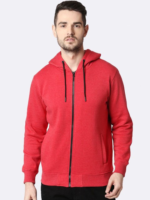

Bewakoof Men Red Hooded Sweatshirt