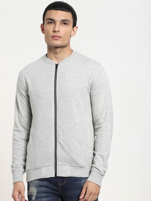 

Bewakoof Men Grey Melange Solid Sweatshirt