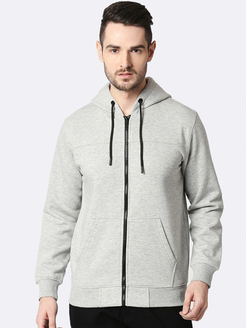 

Bewakoof Men Grey Hooded Sweatshirt