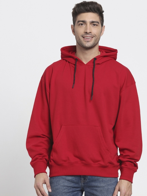 

Bewakoof Men Red Hooded Sweatshirt