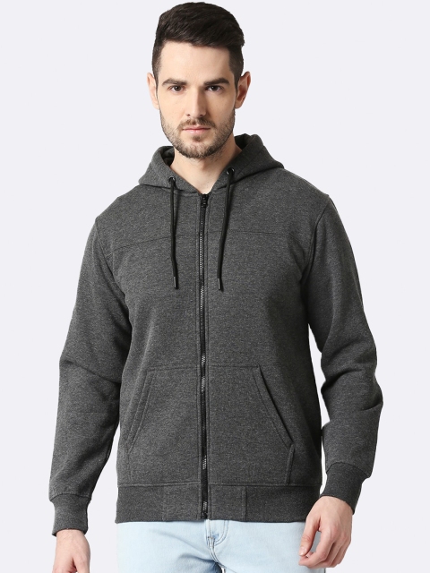 

Bewakoof Men Charcoal Grey Hooded Sweatshirt