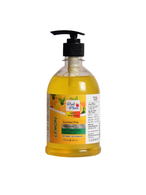 

Pink Plums Unisex Lemon Handwash Enriched with Aloe Vera - 500 ml, Multi