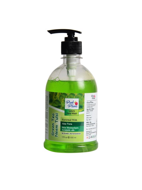 

Pink Plums Unisex Neem Tulsi Handwash Enriched with Aloe Vera & Aromatic Oils- 500 ml, Multi