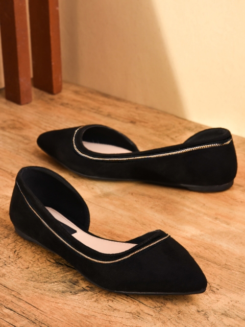 

Mode by Red Tape Women Black Ballerinas Flats