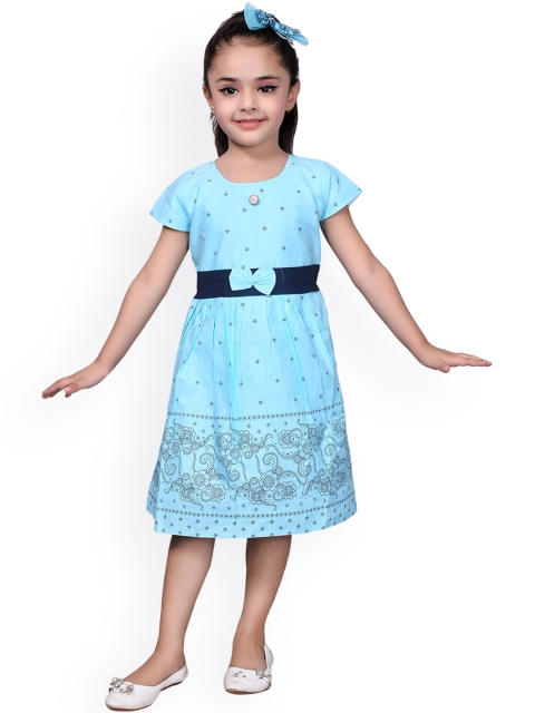 

SKY HEIGHTS Girls Blue & Black Dress