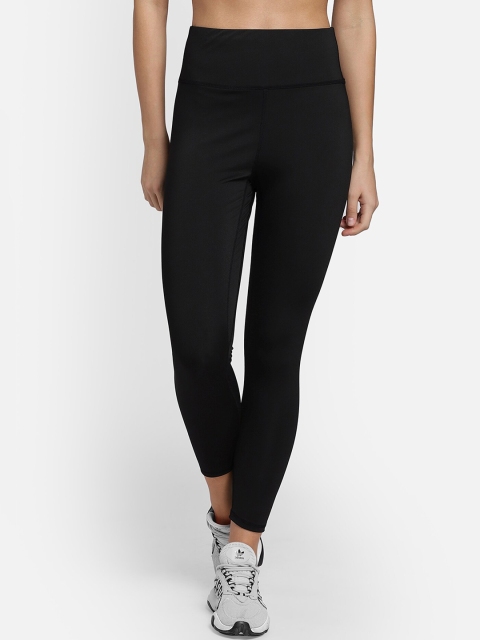

Bellofox Women Black Solid Yoga Tights