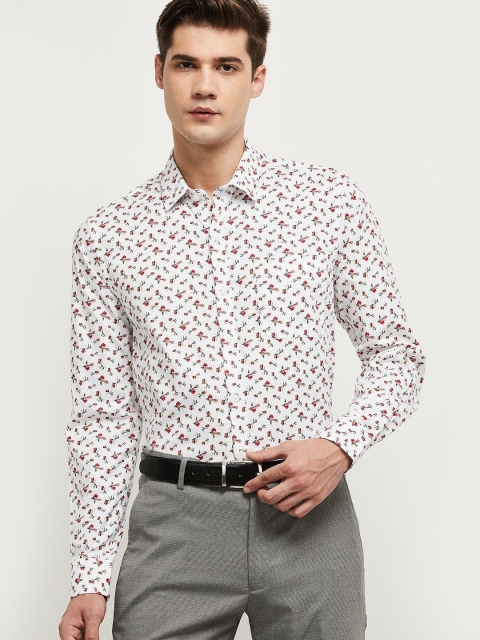 

Max Men White Floral Printed Casual Shirt