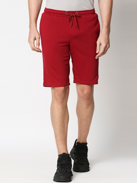 

Bewakoof Men Maroon Sports Shorts