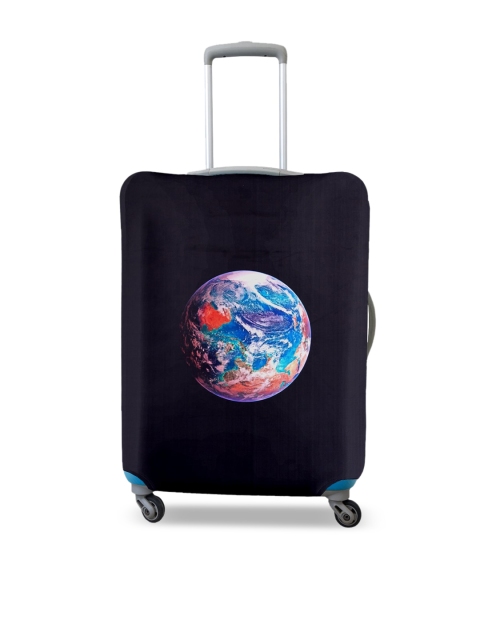 

Cortina Blue Printed Trolley Cover, Black