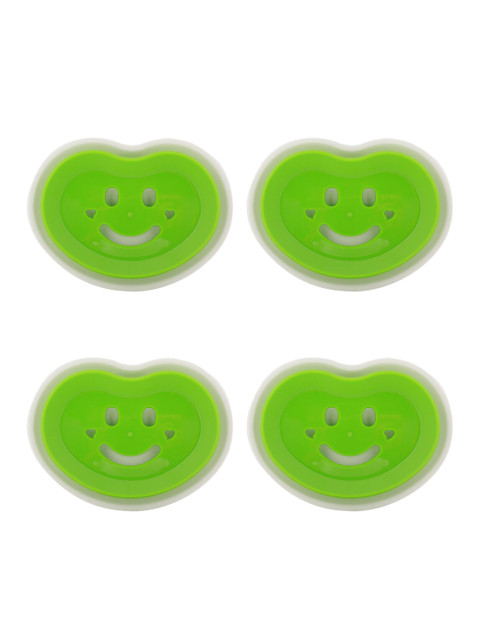 

POKORY Pack Of 4 Green Solid Plastic Soap Dish